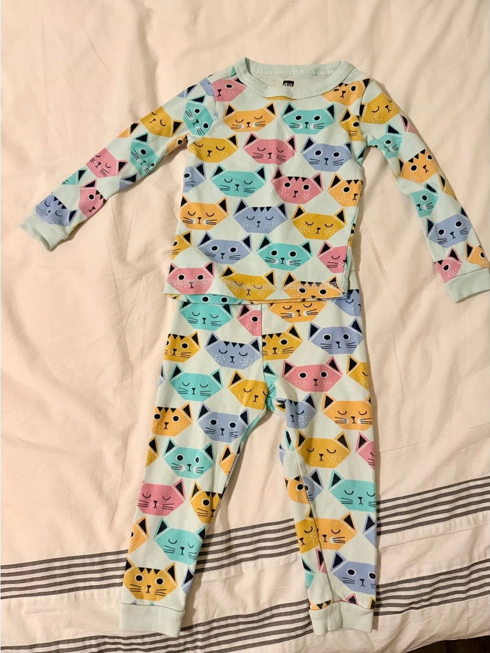 Tea Collection Kids Pajamas-set of 2 Cat Prints
